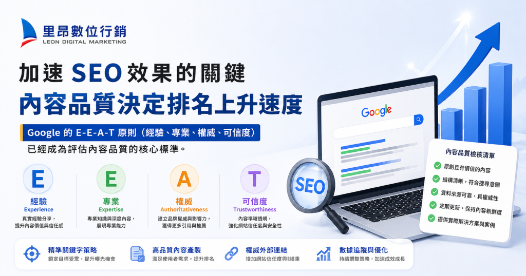 加速SEO效果的關鍵策略：讓你的網站快速登上搜尋首頁